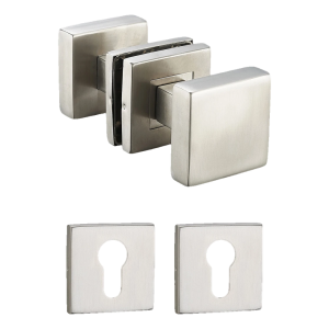 PSG – jeu de poignées de porte mobiles en acier inoxydable AISI 304 avec plaques carrées