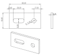 Adaptateur en aluminium 40x80x5 PV-07-05 (2)