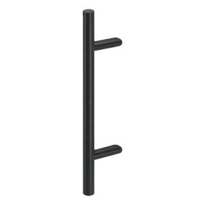 Poignée de porte unilatérale ronde noire 300×500 mm – acier inoxydable AISI 304