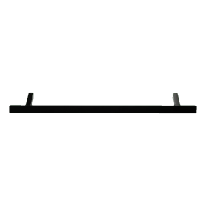 Poignée de porte unilatérale rectangulaire noire 20×40×1000 mm – acier AISI 304, fixation 45°