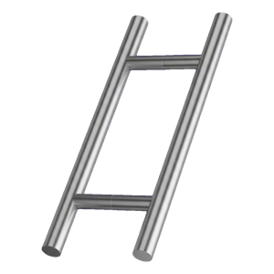 PINOX poignée de porte double face ronde Ø 32 mm acier inoxydable AISI 304 – 300 mm satiné