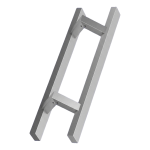 PINOX – poignée de porte double face rectangulaire 40×20/300 mm acier inoxydable satiné (45°)