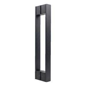 PSG poignée bilatérale rectangulaire 90° acier noir 40×493 mm – universelle pour portes
