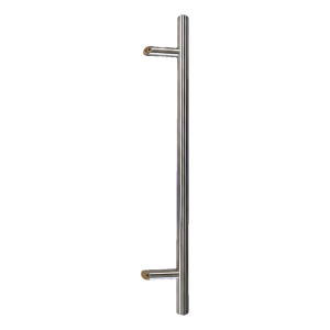 Poignée de porte unilatérale ronde 32×800 mm – acier inoxydable AISI 304, satiné, fixation 45°