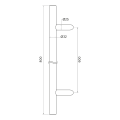 Poignée de porte unilatérale ronde 32×800 mm – acier inoxydable AISI 304, satiné, fixation 45° 000-723 (4)