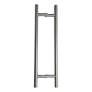 Poignée de tirage double face ronde pour porte 45° AISI 304 satiné 32×1400 mm