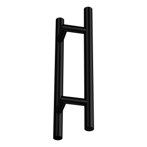 PINOX – poignée de porte double face ronde ø 32 noir satiné 200×300 mm