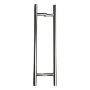 PSG poignée de porte double face ronde 45° acier inoxydable AISI 304 satiné 32×1200 mm