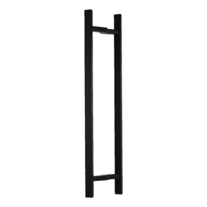 PINOX Poignée de porte double face rectangulaire noire 20×40×1000 mm AISI 304