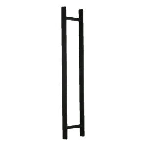 PINOX poignée de porte rectangulaire double face noire 20x40 mm L1200 AISI 304