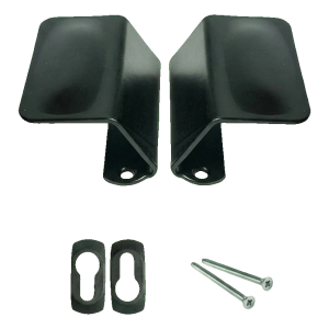 Poignées universelles peintes noires avec cache-serrures à barillet – kit complet