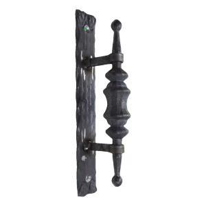 Poignée de portail décorative en acier H290 L80 mm