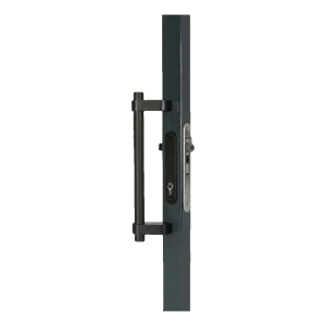 Locinox – poignée fixe pour portail en aluminium anodisé 365 mm, noire, montage unilatéral 60°
