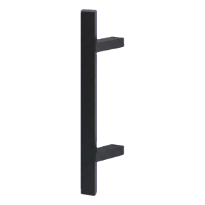 PSG poignée de porte unilatérale rectangulaire 500 mm noir – acier AISI304, fixation 45°