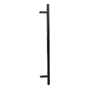 Poignée de tirage simple face ronde noire 32×1000 mm – inox AISI 304