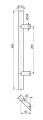 Poignée de porte unilatérale ronde PSG Ø 32 mm satinée – 300 mm, AISI 304 000-767 (2)