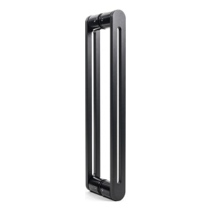 PSG poignée de porte bilatérale rectangulaire 90° acier noir 40×450 mm