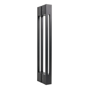 PSG poignée de porte double-face rectangulaire 90° acier noir mat 40×478 mm