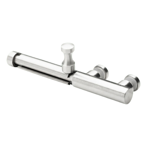 Verrou pour portillon en verre acier AISI 304 ø20 mm satiné – montage à visser