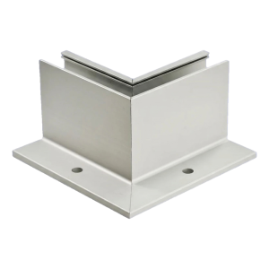 Profil d'angle L intérieur en aluminium pour garde-corps tout verre 230×120×95 mm