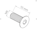 Vis à tête fraisée M6x10 DIN 7991 – acier inoxydable A2 (AISI 304), empreinte hexagonale 000-815 (2)