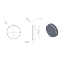 Kozza – bouchon aluminium pour profilés de garde-corps entièrement vitrés KE 105 noir 000-848 (3)