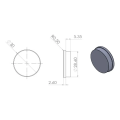 Capuchon aluminium Kozza pour profilés de garde-corps tout-verre KE 105 / KE 115 – anodisé mat 000-847 (3)