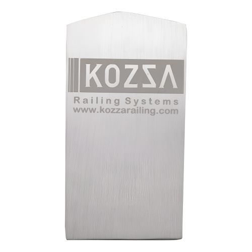 Capuchon latéral gauche Kozza pour profil de garde-corps en verre U KE 100 – aluminium anodisé mat 000-857 (1)
