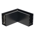 Kozza KE 100 – profilé en U d'angle extérieur 90° pour garde-corps tout verre, gris foncé RAL 7021 000-858 (1)