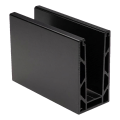 Kozza KE 100 – profilé en U pour balustrades tout verre 5000 mm noir, fixation par le haut 000-861 (1)
