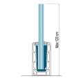 Kozza KE 100 – profilé en U pour balustrades tout verre 5000 mm noir, fixation par le haut 000-861 (2)