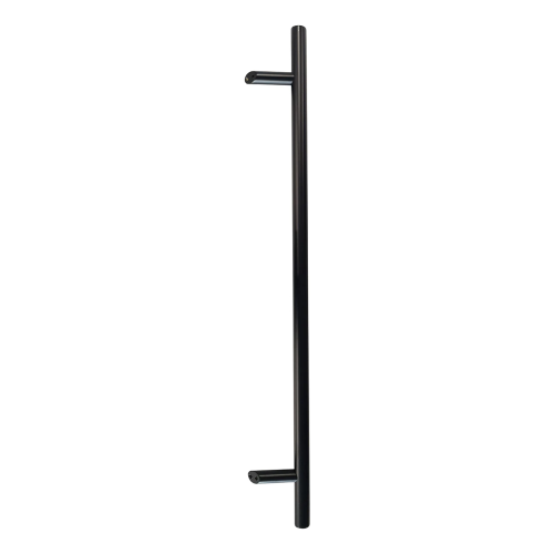 PSG poignée de porte unilatérale ronde noire 32×1200 mm INOX 304 – fixation 45° 000-721 (1)