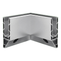 Kozza KE 120 – profil en U d'angle 90° intérieur pour garde-corps entièrement vitrés, fixation latérale 000-873 (1)