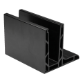 Kozza KE 105 – profilé aluminium en L pour balustrades entièrement vitrées 5000 mm noir 000-872 (1)