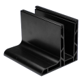 Kozza KE 105 – profilé aluminium en L pour balustrades entièrement vitrées 5000 mm noir 000-872 (2)
