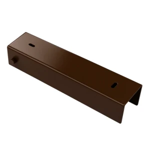 Profilé en C connecteur fixation pour soubassement 200x50 bronze