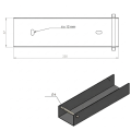 Profil en U connecteur support pour soubassement 250x55 brun GPV-700-45 (3)