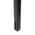 Poteau d'angle garde-corps 45x45x1283mm verre 8,72mm gris foncé Kozza KR7500 000-890 (2)
