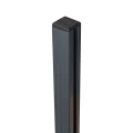Poteau d'angle garde-corps 45x45x1283mm verre 8,72mm gris foncé Kozza KR7500 000-890 (3)