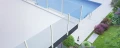 Poteau d'angle garde-corps 45x45x1283mm verre 8,72mm gris foncé Kozza KR7500 000-890 (10)