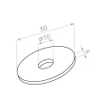 PSG entretoise pour fixations ponctuelles fi 50 mm – rondelle acier AISI 304 satiné 000-899 (2)