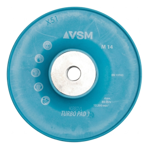 VSM Turbo Pad 3 – support à nervures pour disques fibres 125 mm M14