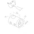 PSG support traversant pour balustrade pour tige Ø 14 mm – tube 42,4 mm AISI 304 satiné 000-905 (2)