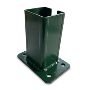 Base pour poteau de clôture 80x80 mm 8 mm vert
