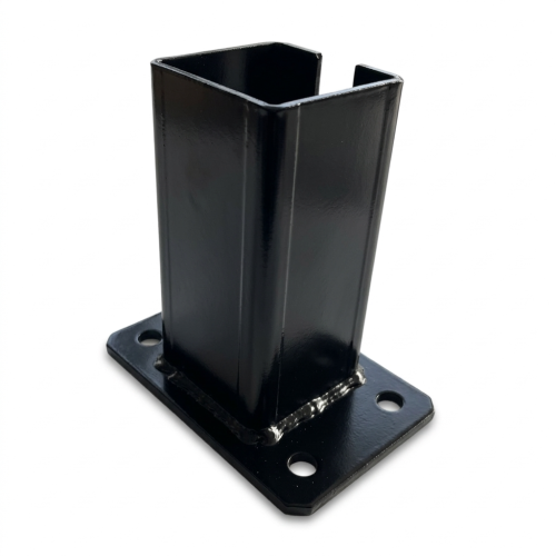 Socle pour poteau de clôture 80x80 mm 8 mm noir 000-786 (1)