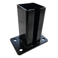 Socle pour poteau de clôture 80x80 mm 8 mm noir 000-786 (2)