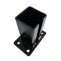 Socle pour poteau de clôture 80x80 mm 8 mm noir 000-786 (4)