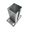 Base pour poteau de clôture 80x80 mm 8 mm galvanisé 000-785 (4)