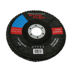 Starflex disque à lamelles bombé T29 125 mm granulométrie 80 INOX zirconium