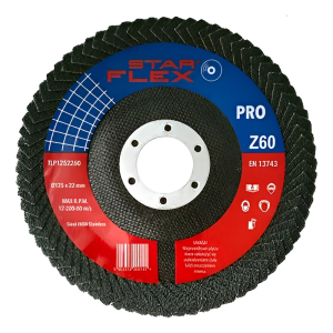 Starflex PRO – disque à lamelles pour soudures d'angle 125 mm, granulation Z60